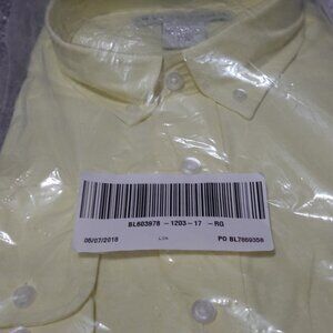 Irvine Park Shirt Men's Size 17  Yellow Button Down Collared Business